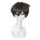 Straight Hair Wigs Dark Brown Wig With A Handsome Wig.4