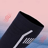お買い得  サイクリングソックス-ユニセックス ソックス コンプレッションソックス バイクソックス スポーツソックス アスレチックソックス キャンプ / ハイキング アウトドア エクササイズ サイクリング / バイク バイク / サイクリング 滑り止め 暖かい 滑り止め 1 足 ストライプ コットン ブラック ホワイト ブラウン