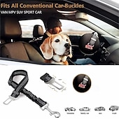 abordables Fundas de asiento para coche-Cinturón de seguridad para perros ajustable para automóviles elástico bungee arnés de perro fuerte para automóvil enganche giratorio de 360° cinturón de seguridad de perro duradero para automóvil