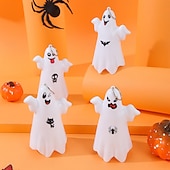 cheap Hallowen Prop Lighting-Halloween Decorations Lighted Ghost LED Electronic Candle Lights Glow Ghost Spooky Atmosphere Decor Props 4/8/16PCS