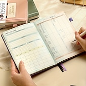 Χαμηλού Κόστους Notebooks &amp; Planners-σημειωματάριο προϋπολογισμού σχεδιασμού με παρακολούθηση εξόδων χωρίς ημερομηνία μηνιαίο οικονομικό διοργανωτή για παρακολούθηση χρεών και λογαριασμών 8,4 x 5,8 ίντσες κάλυμμα pu