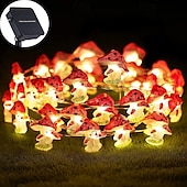 cheap Solar String Lights-4M 40LED Solar Cherry Blossom Mushroom Hazelnut Copper Wire String Lights Outdoor Waterproof Christmas Thanksgiving Garden Party Balcony Home Decoration
