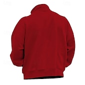 cheap Basic Sweatshirts-Men&#039;s Sweatshirt Polar Fleece Quarter Zip Sweatshirt Apricot Black White Wine Red Half Zip Plain Sports &amp; Outdoor Daily Holiday Streetwear Basic Casual Fall &amp; Winter Clothing Apparel Hoodies