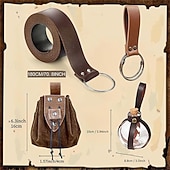 preiswerte Zubehör und mehr-Punk &amp; Gothic Mittelalterlich Steampunk Taillengürtel Wikinger Tempelritter Kostüm Herren Damen Unisex Keltisch Vikinger Halloween Karneval Maskerade Leistung Party LARP Erwachsene Korsett Tasche