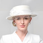 billige Festhatter-Hatter 100% Ull Bowlerhatter Solhatt Bryllup Aftenselskap Elegant Bryllup Med Kasket Tvinning Hodeplagg Hodeplagg