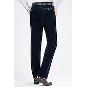 economico Sottile-Per uomo pantaloni della tuta Pantaloni di velluto a coste Pantaloni Pantaloni da completo Tasche Liscio Comfort Traspirante Esterno Giornaliero Per uscire Di tendenza Informale Nero Rosso