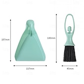 abordables Les fournitures de nettoyage-mini balai &amp;Ensemble pelle à poussière – brosse de nettoyage de bureau pour clavier, tiroirs, coins &amp;petits espaces, outil de nettoyage ménager