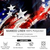  Giorno dell'Indipendenza Americana Per uomo 4 luglio, 250° anniversario degli Stati Uniti Bandiera Americana Patriottico Camicia con Bottoni Manica Lunga Casual Quotidiano Vacanza Estate Primavera