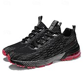 baratos Ténis para Homem-Homens Tênis Sapatos brancos Tecelagem voadora Confortável Antiderrapante Com Cadarço Preto Vermelho Cinzento