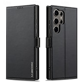 cheap Samsung Cases-Phone Case For Samsung Galaxy S24 S23 S22 S21 Ultra Plus A55 A35 A25 A15 5G A54 A34 A14 A53 A52 S20 FE S25 Ultra Back Cover Wallet Case with Stand Holder Magnetic Card Slot Retro TPU PU Leather