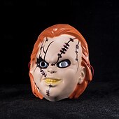 olcso Maszkok-Chucky Maszk Halloween-kellékek Felnőttek Férfi Ijesztő jelmez Mindszentek napja Farsang Könnyű farsangi jelmez