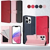 Недорогие Чехлы для iPhone-телефон Кейс для Назначение iPhone 16 Про Макс Плюс Айфон 15 Про Макс Плюс iPhone 14 13 12 11 Pro Max Plus Mini SE Кейс на заднюю панель со стендом Магнитный с ремешком на запястье Ретро ТПУ Кожа PU