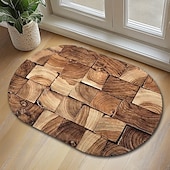 baratos Capacho-capacho tapete antiderrapante anel de árvore tronco 3d madeira log impressão área tapete tapete banho waterasorb para interior pátio ao ar livre quarto cozinha escritório