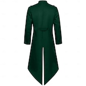  Retro Vintage Medieval Coat Cosplay Costume Tuxedo Ebenezer Scrooge Dickens Vampire Elf Gentleman Embroidered Fancy Dress Men's Steampunk Christmas Halloween Carnival Performance Renaissance Fair LARP