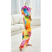 economico Costume da Animale-Pigiama Kigurumi Costume di fantasia Costume tutina Fantasia animale Unicorno Cartone animato Caldo Costume Divertente Comodo Bambini Unisex Ragazzi e Ragazze Natale Halloween Carnevale Feste