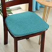abordables Couverture de chaise de salle à manger-Coussin de chaise coussin de siège de chaise de salle à manger coussin de chaise en mousse à mémoire de forme antidérapant avec attaches dossier en caoutchouc antidérapant housse de siège en forme de