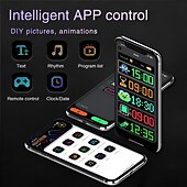 billiga GDS-bilinteriör-bil led flexibel display app bluetooth bil reklam skärm fullfärg smart bil klistermärke ip65 vattentät mjuk skärm display