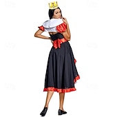 cheap Women's Costumes-Fairy Tale Alice's Dreamland Adventure Queen of Hearts The Red Queen Venom Dress Cosplay for Women's Adults Carnival Masquerade Performance Party / Evening