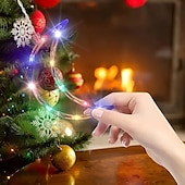 abordables Lumières de cordes solaires-Rideau lumineux en forme d&#039;étoile et de lune avec télécommande, 3,5 m, 138 LED, 8 modes, pour mariage, fête de Noël, extérieur, étanche, pour tente, chambre à coucher, salon, balcon, fenêtre,