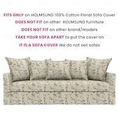 baratos Cobertura de Sofa-Capa de Sofá Floral 100% Algodão com Almofada de Algodão