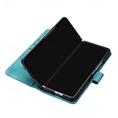 お買い得  サムスン用ケース-電話 ケース 用途 サムスンのギャラクシー Zフォールド6 Z Fold 5 Z Fold 4 Z Fold 3 フリップカバー 磁石バックル リストストラップ付き カード挿入口 バタフライ 幾何学模様 PC PUレザー