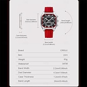 levne Quartz hodinky-crrju pánské křemenné hodinky kreativní móda ležérní náramkové hodinky svítící kalendář voděodolná dekorace silikonové gelové hodinky