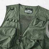 preiswerte Grafische Jacken und Mäntel für Herren-Herren Graphic Kuh Weste Angelweste Weste für Wanderer Taktisch Praktisch Abnehmbar Brautkleider schlicht Sports Outdoor Angeln Fotografie Gitter Schnell Trocknend Doppellagig Herbst Winter ohne