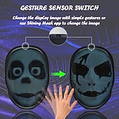 abordables Masque-Esprit Crâne Masque de carnaval Masque LED Adulte Unisexe Déguisement effrayant Utilisation Soirée Halloween Carnaval mardi Gras Costume de carnaval facile