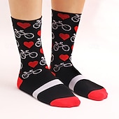 abordables Calcetines de ciclismo-Calcetines unisex, calcetines de compresión, calcetines de bicicleta, calcetines deportivos, calcetines atléticos, para acampar/senderismo, ejercicio al aire libre, ciclismo/bicicleta, cálidos,