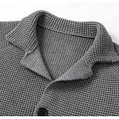 abordables suéter de la rebeca de los hombres-Hombre Pulóveres Chaqueta de Punto Vestido Suéter Chaqueta suéter Estriado Tejer Recortado De Punto Escote Chino Ropa Otoño Invierno Ejército verde Negro S M L