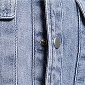 cheap Men&#039;s  Overshirts-100% Cotton Denim Shirts Men Casual Solid Color Thick Long Sleeve Shirt for Men Spring High Quality Jeans Male Shirt