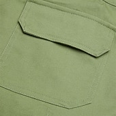 cheap Holiday-Men&#039;s Cargo Shorts Shorts Casual Shorts Zipper Pocket Multi Pocket Straight Leg Plain Comfort Knee Length Casual Daily Holiday Fashion Streetwear Black Green Micro-elastic
