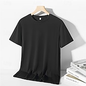 cheap Running Tee &amp; Tank Tops-Men&#039;s Running T-Shirt Short Sleeve Tee Tshirt Casual Athleisure Breathable Quick Dry Soft Gym Workout Running Walking Sportswear Activewear Solid Colored Dark Grey Black White