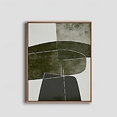 preiswerte Stillleben-Gemälde-Ölgemälde handgemachtes abstraktes großes grünes Ölgemälde handgemalte Wandkunst beiges Ölgemälde handgemachtes großes grünes minimalistisches Kunstwerk Wandkunst Gemälde für Schlafzimmerdekoration
