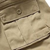 preiswerte Klassiker-Herren Cargo Shorts Kurze Hosen Shorts Kurze Hosen Kurze Hose für Wanderer Multi Pocket Gerade geschnitten 6 Tasche Feste Farbe tragbar Kein Eisen Kurz Casual Täglich Chino Lose Armeegrün Schwarz