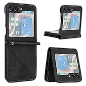 お買い得  サムスン用ケース-電話 ケース 用途 サムスンのギャラクシー Zフリップ6 Z Flip 5 Z Flip 4 Z Flip 3 フリップカバー 耐衝撃 幾何学模様 PC PUレザー