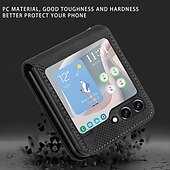 お買い得  サムスン用ケース-電話 ケース 用途 サムスンのギャラクシー Zフリップ6 Z Flip 5 Z Flip 4 Z Flip 3 フリップカバー 耐衝撃 幾何学模様 PC PUレザー