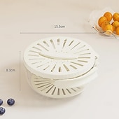 cheap Kitchen Storage-Fruit Strainer Colander Bowl Fruit Drain Basket with Lid Foldable Handle Cleaning Colander Plastic Refrigerator Crisper Kitchen Box Food Storage Container for Fridge Outdoor Picnic Pasta Salad Berry