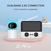 cheap Baby Monitors-4.3 inch 2.4G Wireless Voice Intercom Crying Reminder Baby Monitor 355 Shaking Head Monitor