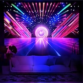 cheap Blacklight Tapestries-Blacklight Tapestry UV Reactive Glow in the Dark Glow Party Neon Party Ideas Hanging Tapestry Wall Art Mural for Living Room Bedroom