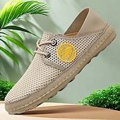 baratos Ténis para Homem-sapatos casuais masculinos de malha leve e respirável – mocassins confortáveis para atividades ao ar livre no verão