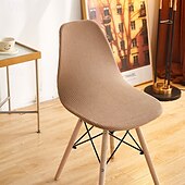 abordables Funda para silla de comedor-Fundas de concha para silla de comedor, funda curvada de licra sin brazos, funda de asiento lavable, fundas elásticas para taburete, decoración del hogar y la cocina
