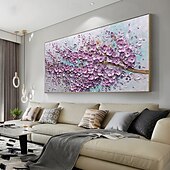 preiswerte Blumen-/Botanische Gemälde-3D-Ölgemälde mit goldener Struktur, handgefertigtes goldenes Baum-Ölgemälde auf Leinwand, großes strukturiertes goldgelbes Baum-Ölgemälde, Lebensbaum-Gemälde, Wandkunst, individuelles trendiges