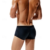 preiswerte Boxershorts für Herren-Herren 1 pc Unterwäsche Boxer Boxer-Shorts Polyester Atmungsaktiv Weich Komfortabel Glatt Mittlere Hüfthöhe Schwarz Hellgrün