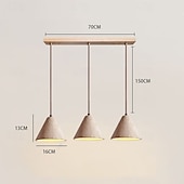 economico Luci Isola cucina-lampada a sospensione a led bianco caldo 1/2/3/4 luci postmoderna moderna nordica illuminazione a sospensione in metallo semplice paralume affusolato ristorante lampada a sospensione per isola cucina