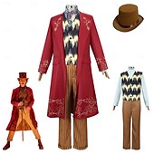 cheap Men&#039;s Costumes-Charlie and the Chocolate Factory Wonka Willy Wonka Cosplay Costume Outfits Cosplay Movie Cosplay for Men&#039;s Boys Kid&#039;s Adults&#039; Carnival Masquerade Event / Party Masquerade