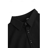 cheap Vacation-Men&#039;s Shirt Linen Shirt Summer Shirt Beach Wear Casual Shirt Button Up Shirt Plain Vacation Casual Black White Pink Blue Long Sleeve Lapel Spring &amp; Summer Clothing Apparel