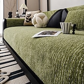 abordables Housse de canapé-housse de canapé en chenille toutes saisons - tissu doux et durable pour un confort toute l&#039;année - design élégant qui met en valeur n&#039;importe quel espace de vie - protège votre canapé des