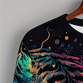 cheap Boy&#039;s 3D Animals-Boys 3D Graphic Tiger Sweatshirt Long Sleeve Spring Fall Fashion Basic Kids 4-12 Years Crew Neck Outdoor Casual Daily Regular Fit