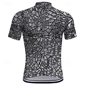 voordelige Heren shirts-Voor heren Wielrenshirt Korte mouw Fietsen T-shirt Kleding Bovenlichaam met 3 achterzakken Bergracen Wegwielrennen Sneldrogend Rits Aan De Voorzijde Lampenkatoen Geel Blauw Paars Kleurenblok Spandex